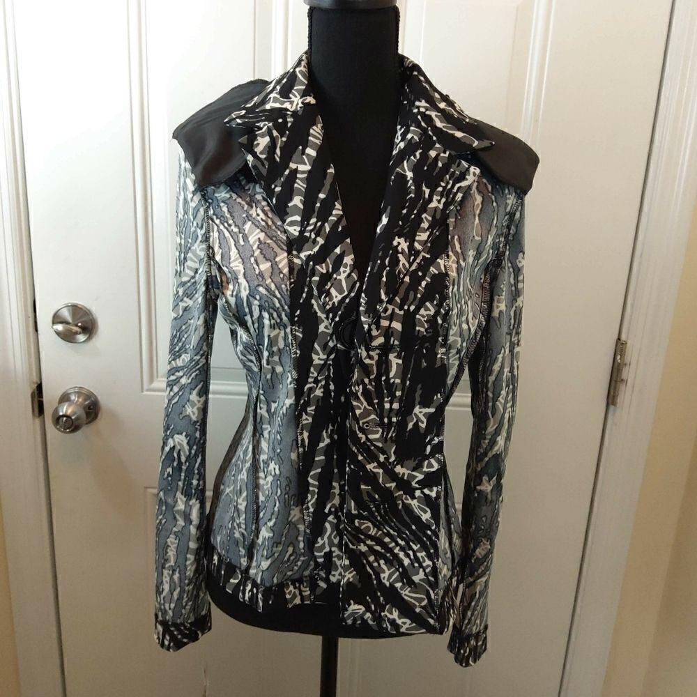 Brandon Thomas black zebra 3 button jacket - Picture 6 of 13